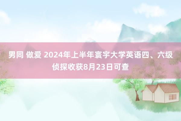 男同 做爱 2024年上半年寰宇大学英语四、六级侦探收获8月23日可查