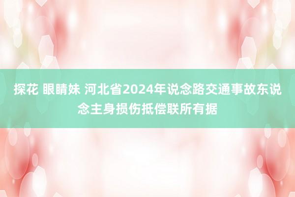 探花 眼睛妹 河北省2024年说念路交通事故东说念主身损伤抵偿联所有据