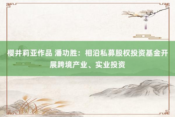 樱井莉亚作品 潘功胜：相沿私募股权投资基金开展跨境产业、实业投资