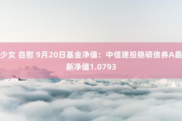 少女 自慰 9月20日基金净值：中信建投稳硕债券A最新净值1.0793