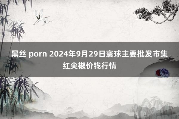 黑丝 porn 2024年9月29日寰球主要批发市集红尖椒价钱行情