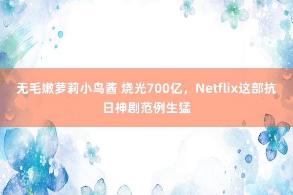 无毛嫩萝莉小鸟酱 烧光700亿，Netflix这部抗日神剧范例生猛