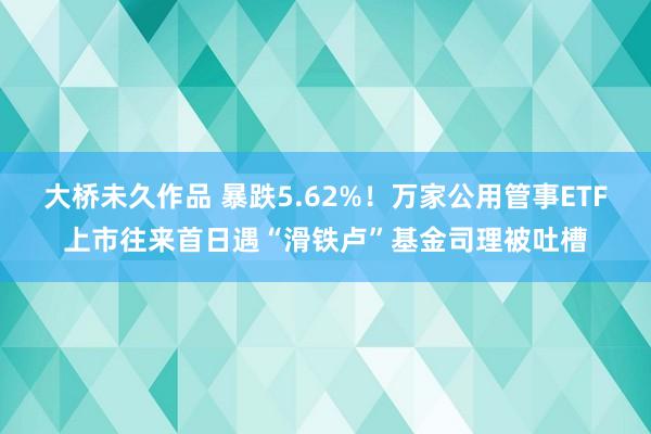 大桥未久作品 暴跌5.62%！万家公用管事ETF上市往来首日遇“滑铁卢”基金司理被吐槽