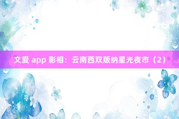 文爱 app 影相：云南西双版纳星光夜市（2）