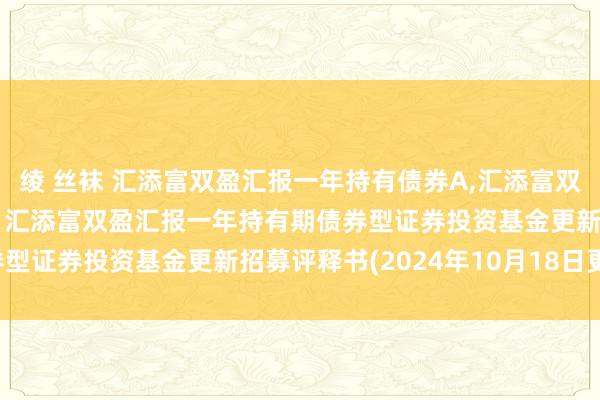 绫 丝袜 汇添富双盈汇报一年持有债券A，汇添富双盈汇报一年持有债券C: 汇添富双盈汇报一年持有期债券型证券投资基金更新招募评释书(2024年10月18日更新)