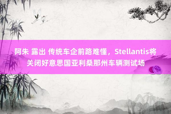 阿朱 露出 传统车企前路难懂，Stellantis将关闭好意思国亚利桑那州车辆测试场