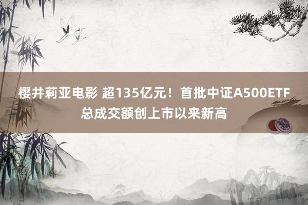 樱井莉亚电影 超135亿元！首批中证A500ETF总成交额创上市以来新高