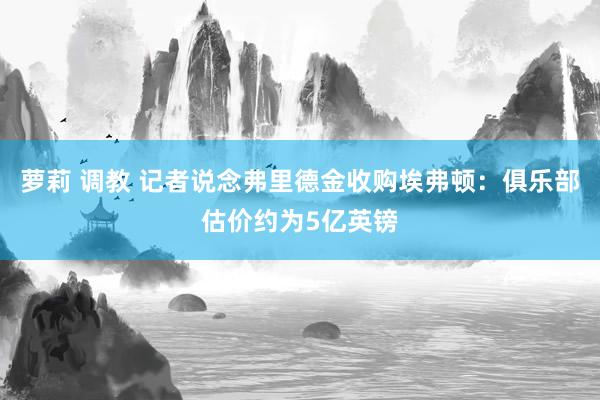 萝莉 调教 记者说念弗里德金收购埃弗顿：俱乐部估价约为5亿英镑