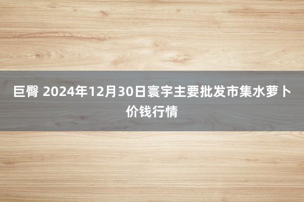 巨臀 2024年12月30日寰宇主要批发市集水萝卜价钱行情