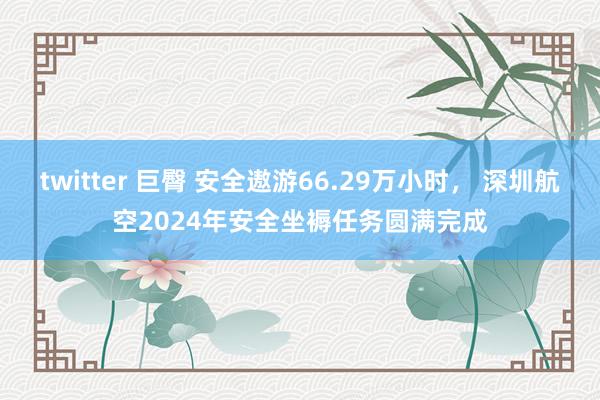 twitter 巨臀 安全遨游66.29万小时， 深圳航空2024年安全坐褥任务圆满完成