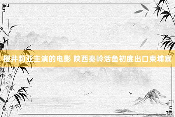 樱井莉亚主演的电影 陕西秦岭活鱼初度出口柬埔寨