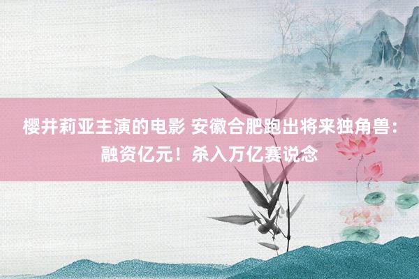 樱井莉亚主演的电影 安徽合肥跑出将来独角兽：融资亿元！杀入万亿赛说念